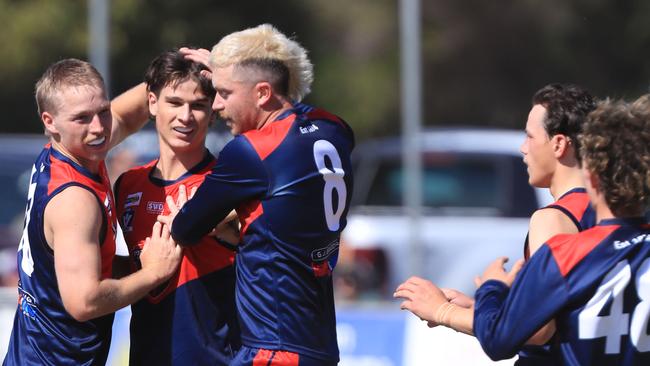 Jack Baldi, who arrived at Portarlington from St Mary’s under-18s, had a strong start to the BFNL season with the Demons. Picture: Mark Wilson