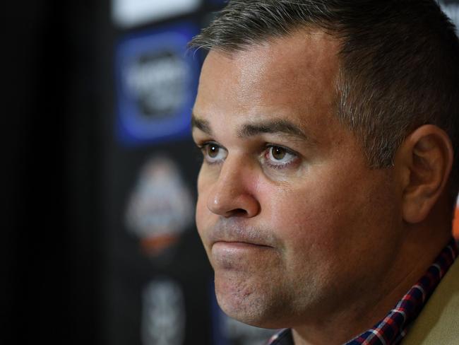 Anthony Seibold has been under mounting pressure following the Broncos’ disastrous 2020 season. Picture: Grant Trouville/NRL Photos