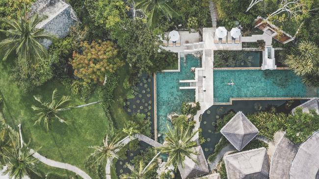 The pools at Kamalaya in Koh Samui.