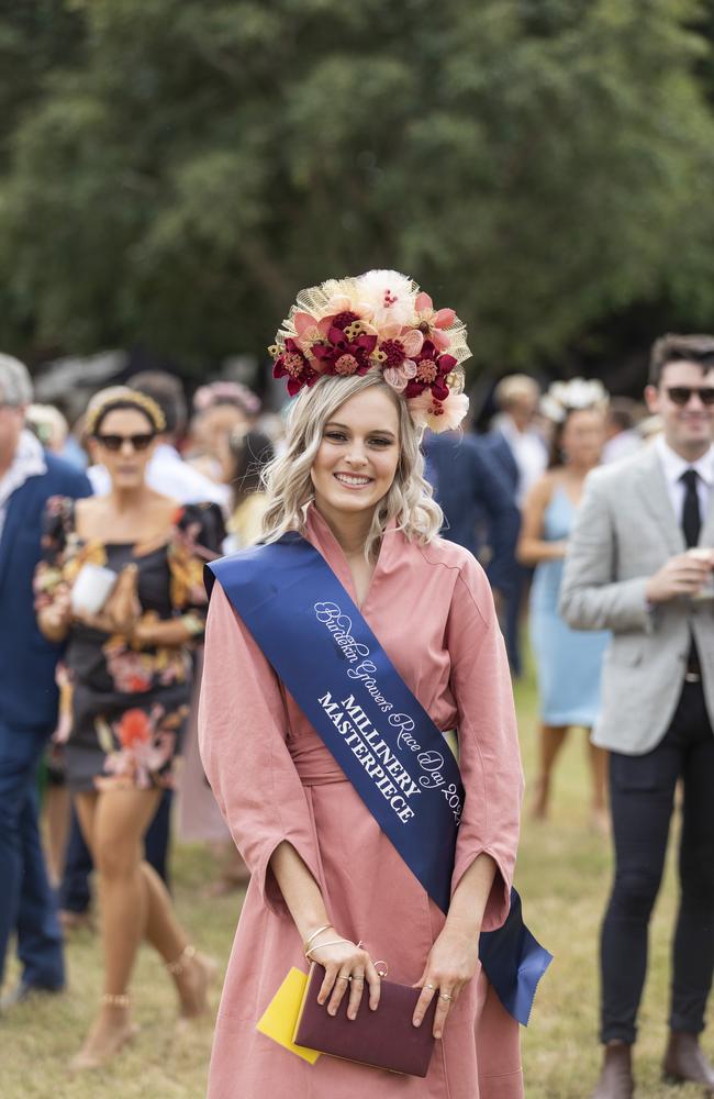 Louisa Daley, winner of the Milliner Award. Picture: Mark Cranitch.