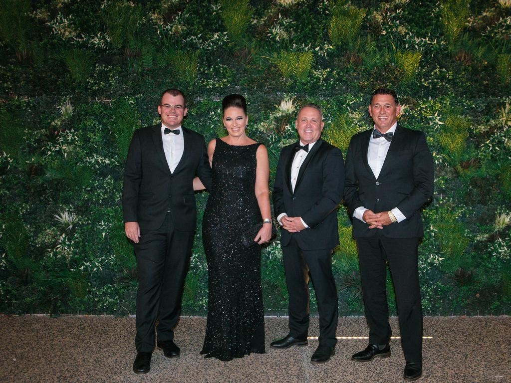 Greg Connor, Anya Lorimer, Ashley Manicaros, David Boustead at the Darwin Cup Gala Ball. Picture GLENN CAMPBELL