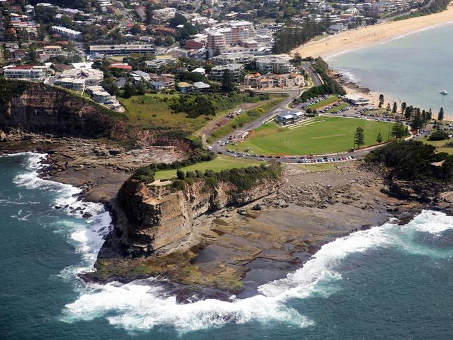 Aerial photo of the Skillion at Terrigal. Picture: Peter Clark