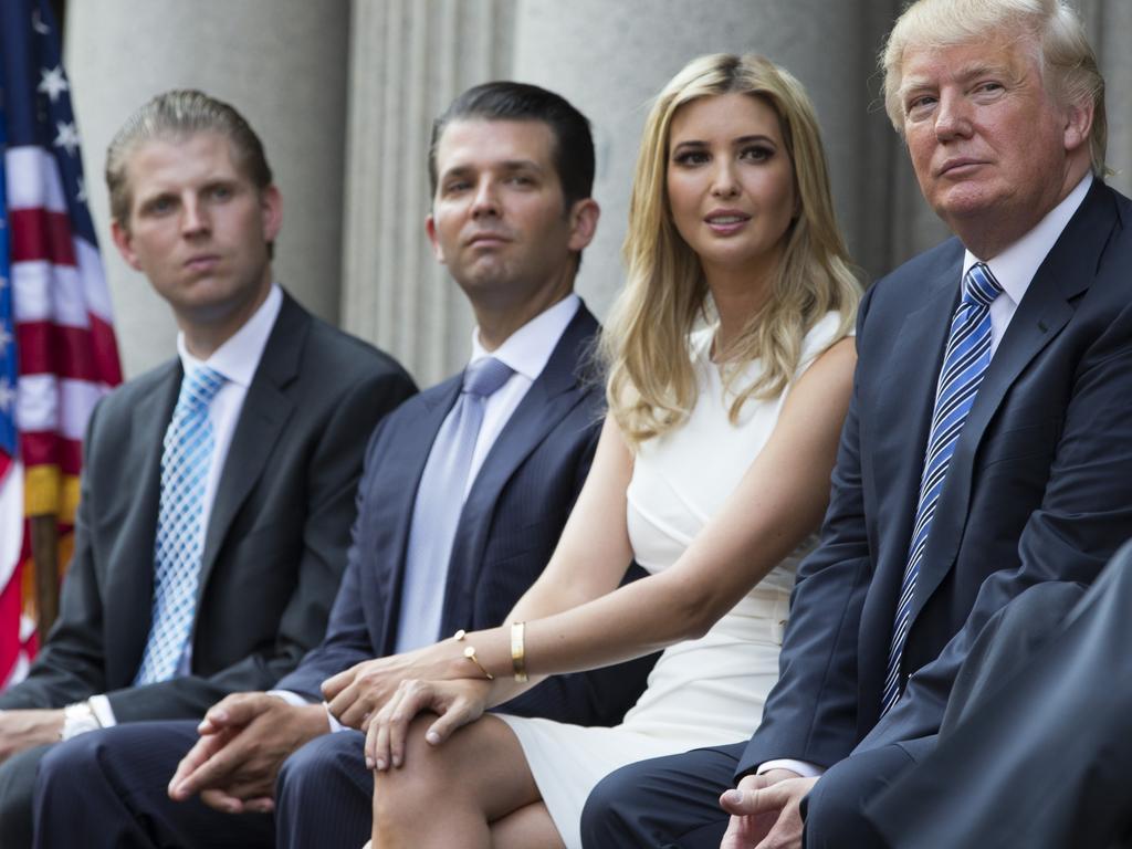 The Trumps in 2014. Picture: AP Photo.