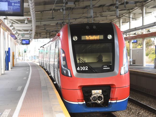 FILE PHOTOS OF ADELAIDE TRANSPORT.Adelaide Metro. Stock photos of Trams, Busses, Trains around Adelaide CBD Goodwood Train Station on the 3rd July, 2020. Picture: Tricia Watkinson