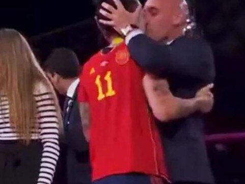 Luis Rubiales has been slammed for kissing Jenni Hermoso.