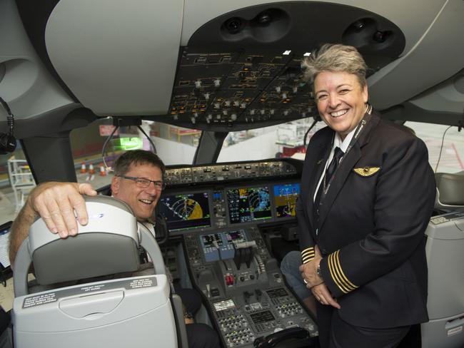 Pilots Lisa Norman and Jeffrey Foote. Picture: Stewart Allen/Sunday Times