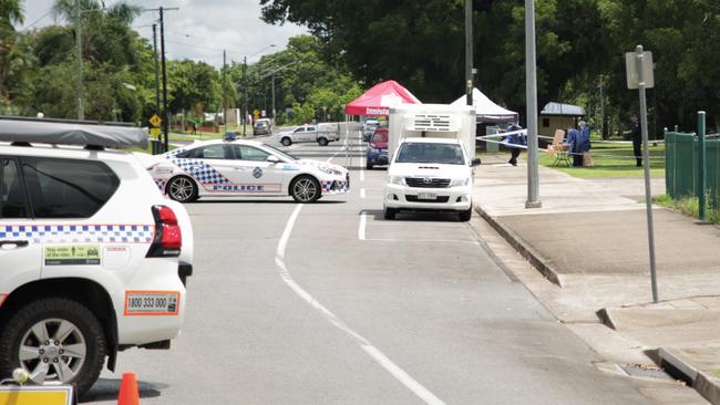 The scene of a suspicious death at Fitzgerald Esplanade, where the body of 66-year-old man in Innisfail man was discovered. Saturday, February 19, 2022. Picture: Arun Singh Mann