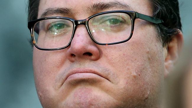 George Christensen and  The Nationals team at a joint press conference at Parliament House in Canberra. Picture Kym Smith