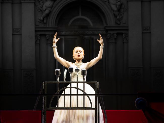 Tina Arena as she appeared in Evita, in 2018. Picture: Jeff Busby