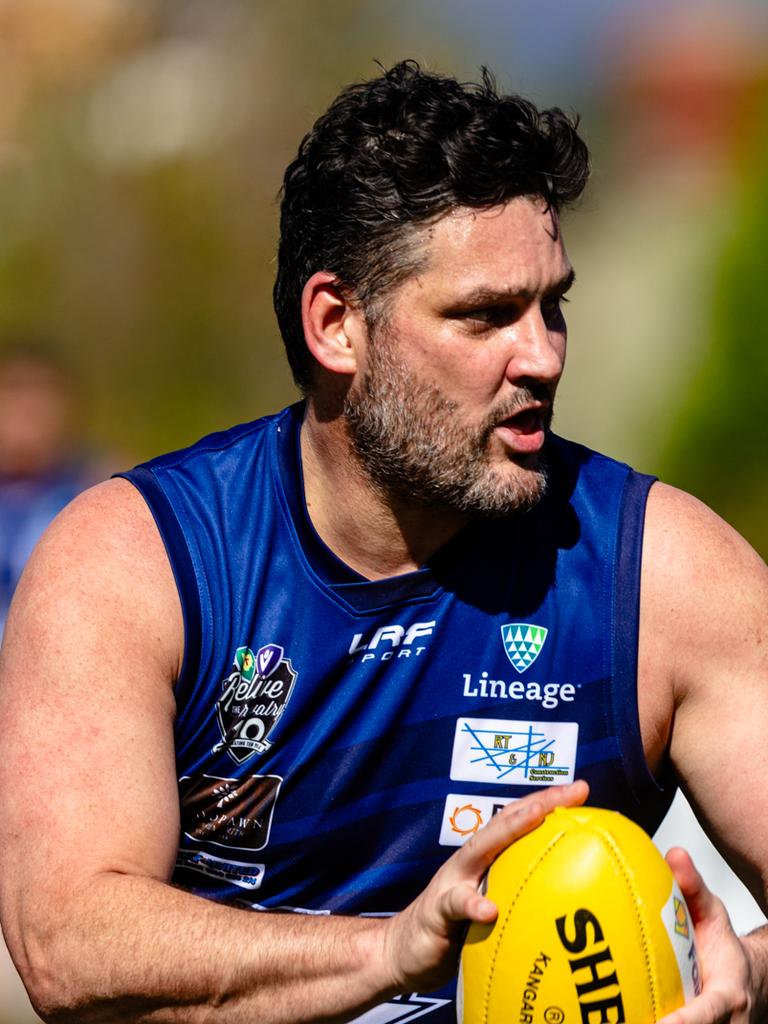 Brendan Fevola offered his services to the battling footy club. Picture: Linda Higginson