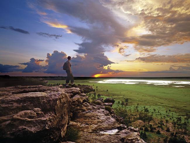 Sunset at Ubirr Escarpment, Kakadu. Picture: Tourism Northern Territory