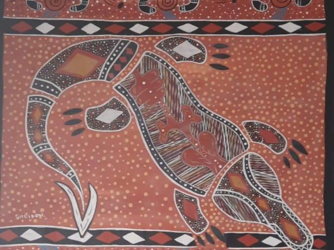 Sheldon Broderick’s artwork 'Hunting Crocodile Dreaming'. Picture: Supplied