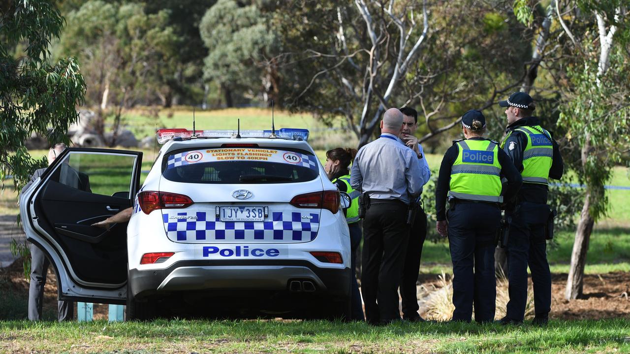 A woman’s body was found near tennis courts in Royal Park, Melbourne. Picture: AAP Image/James Ross.