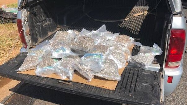 The cannabis police found at Dunedoo, in the back of a vehicle driven by drug mule Jeffrey Mears. Picture: NSW Police