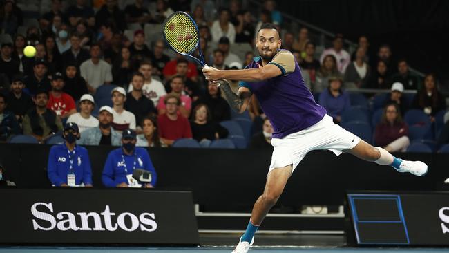 King Kyrgios in full flight is a thing of beauty. Picture: Getty Images