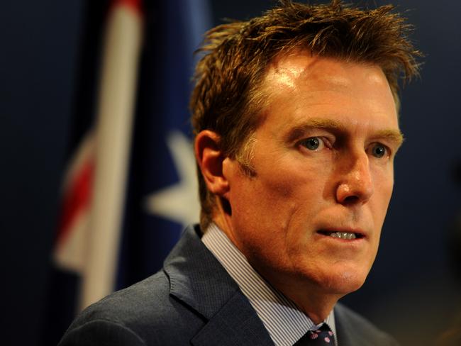 Australia’s Attorney-General Christian Porter addresses the media about rape allegations. Picture: Sharon Smith / NCA NewsWire