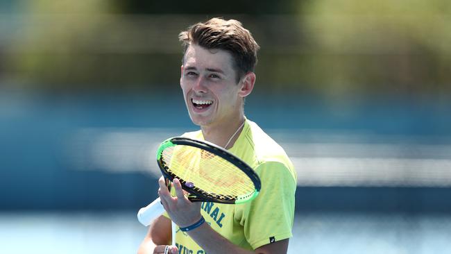 Alex de Minaur is putting in the hard yards to capitalise on a big 2018. Picture: Chris Hyde, Getty Images.