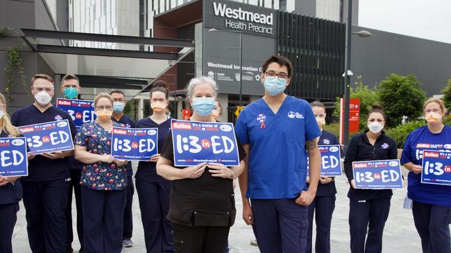 NSW Nurses and Midwives' Association Timothy Blofield and Westmead Hospital calls for a minimum of one nurse for a maximum of three patients.