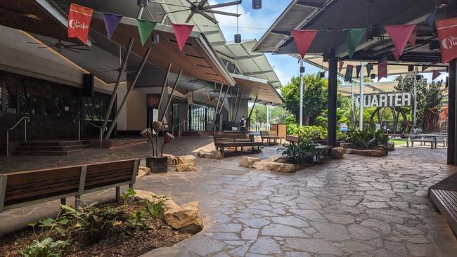 A trio of vacant restaurants (left) within Casuarina Square's The Quarter precinct. Picture: Alex Treacy