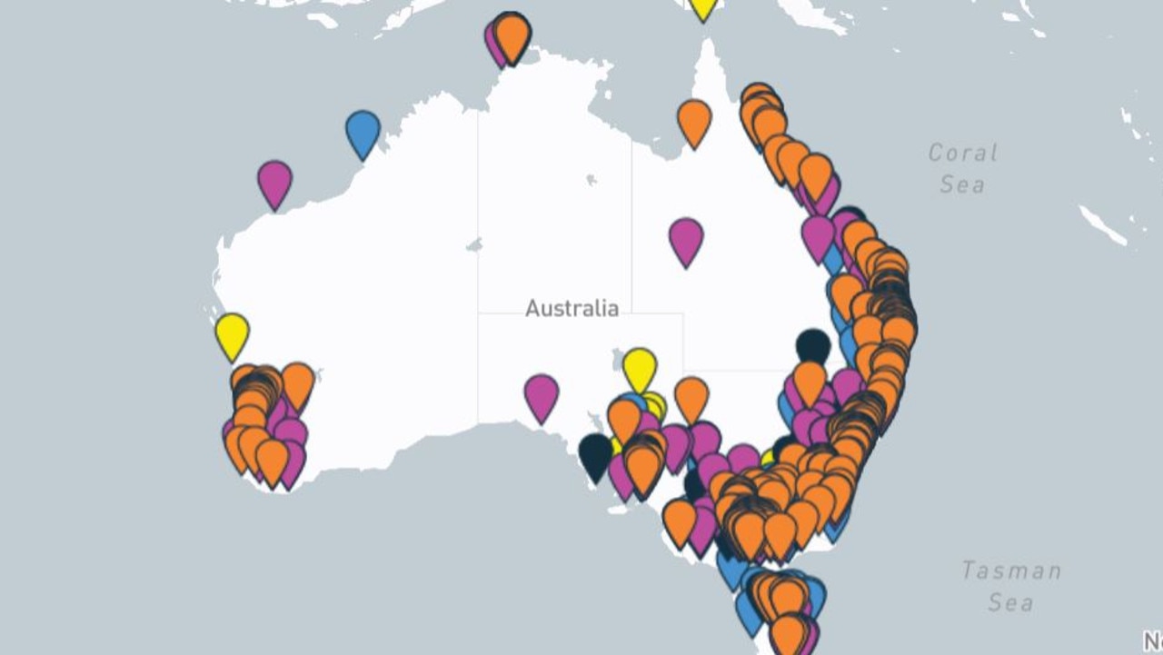 A new map has revealed the impact of the rising cost of living on Australians. Picture: GetUp!