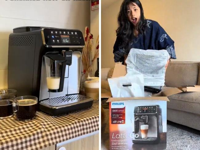 Incredible $500 off the Philips 4300 Series Coffee Machine. Picture: TikTok/@a.aidura.