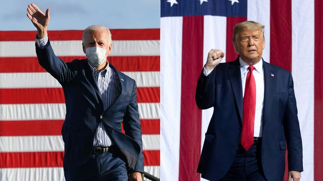 Joe Biden and Donald Trump. Pictures: Angela Weiss and Saul Loeb/ AFP