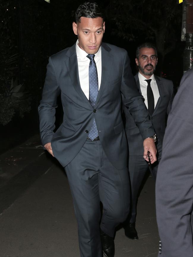 Folau after his hearing.
