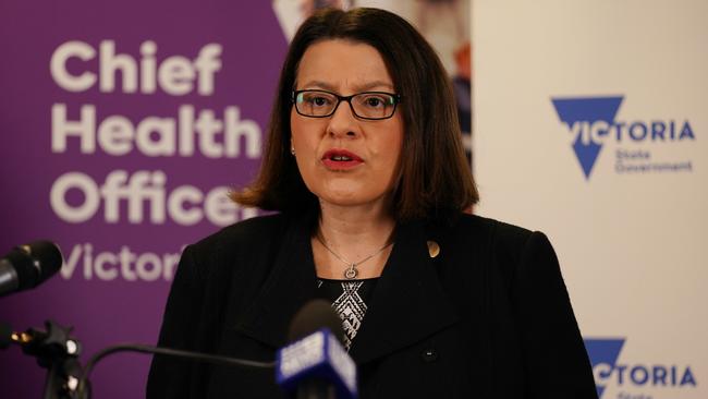 Victorian Minister for Health Jenny Mikakos gives an update on the coronavirus (COVID-19) pandemic. Picture: Michael Dodge/AAP