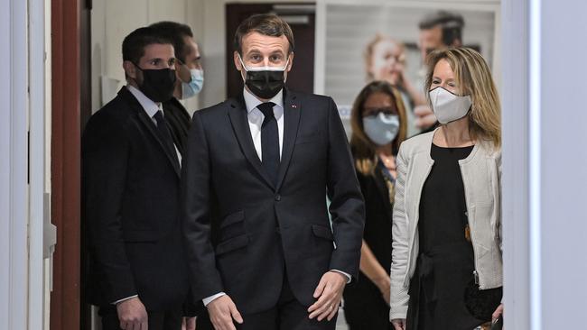 French President Emmanuel Macron in Tours. Picture: AFP