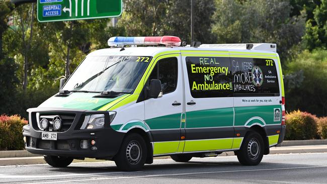 ADELAIDE, AUSTRALIA - NewsWire Photos MAY 12, 2021: General coverage of ambulance services at Royal Adelaide Hospital as South Australia's emergency healthcare system strains under high demand. Picture: NCA NewsWire / Naomi Jellicoe