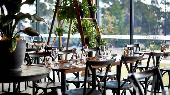 The Wood, the restaurant at Brokenwood Winery, in NSW’s Hunter Region, where the party dined on steak tartare and bottles of wine.