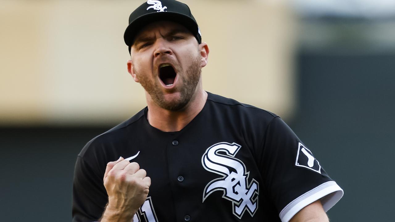 MINNEAPOLIS, MN - SEPTEMBER 29: Liam Hendriks #31 of the Chicago White Sox celebrates the final out against the Minnesota Twins in the ninth inning of the game at Target Field on September 29, 2022 in Minneapolis, Minnesota. The White Sox defeated the Twins 4-3. (Photo by David Berding/Getty Images)