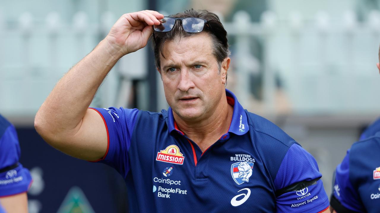 Luke Beveridge has gone full Bevo mode. (Photo by Dylan Burns/AFL Photos via Getty Images)