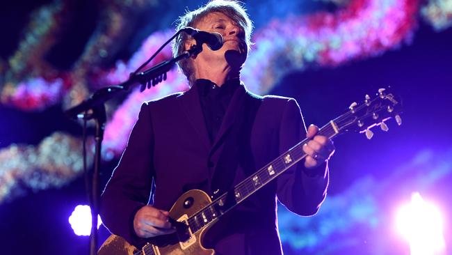 Neil Finn of Crowded House performs during their 20th anniversary show at the Sydney Opera House.