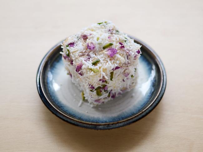 The Love Cake lamington at Tokyo Lamington, 258 Elgin Street, Carlton and 277 Australia Street, Newtown, Sydney. Photo: Supplied