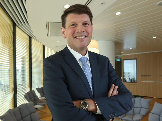 13/02/2020. AGL CEO Brett Redman pictured at their offices in Sydney as AGL Energy release their first half results. Britta Campion / The Australian