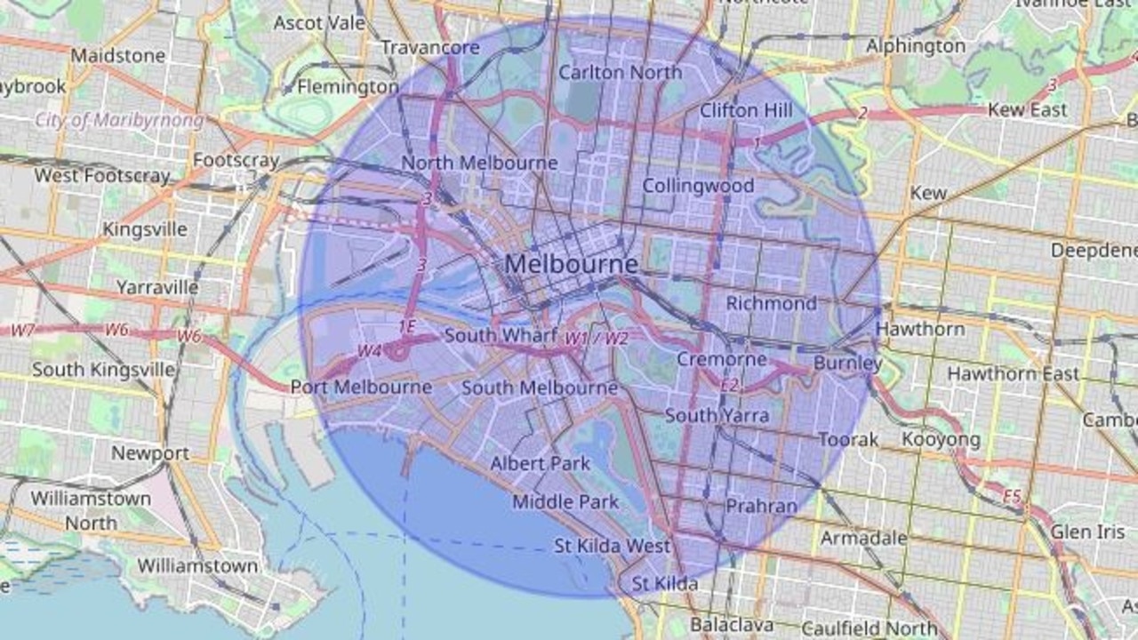 5km Radius From Home Tool To Measure Where You Can Visit In Stage 4 Restrictions Herald Sun