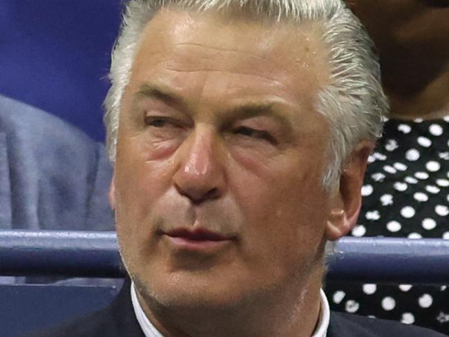 US actor Alec Baldwin attends a men's singles first round tennis match on day one of the US Open tennis tournament at the USTA Billie Jean King National Tennis Center in New York City, on August 26, 2024. (Photo by CHARLY TRIBALLEAU / AFP)