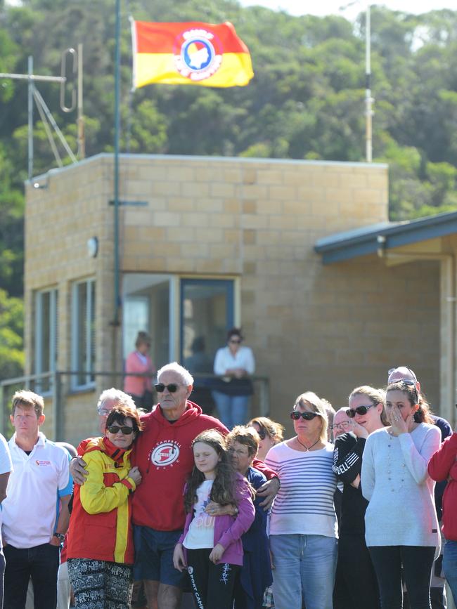 Flags were at half mast as the community mourned. Picture: Andrew Henshaw