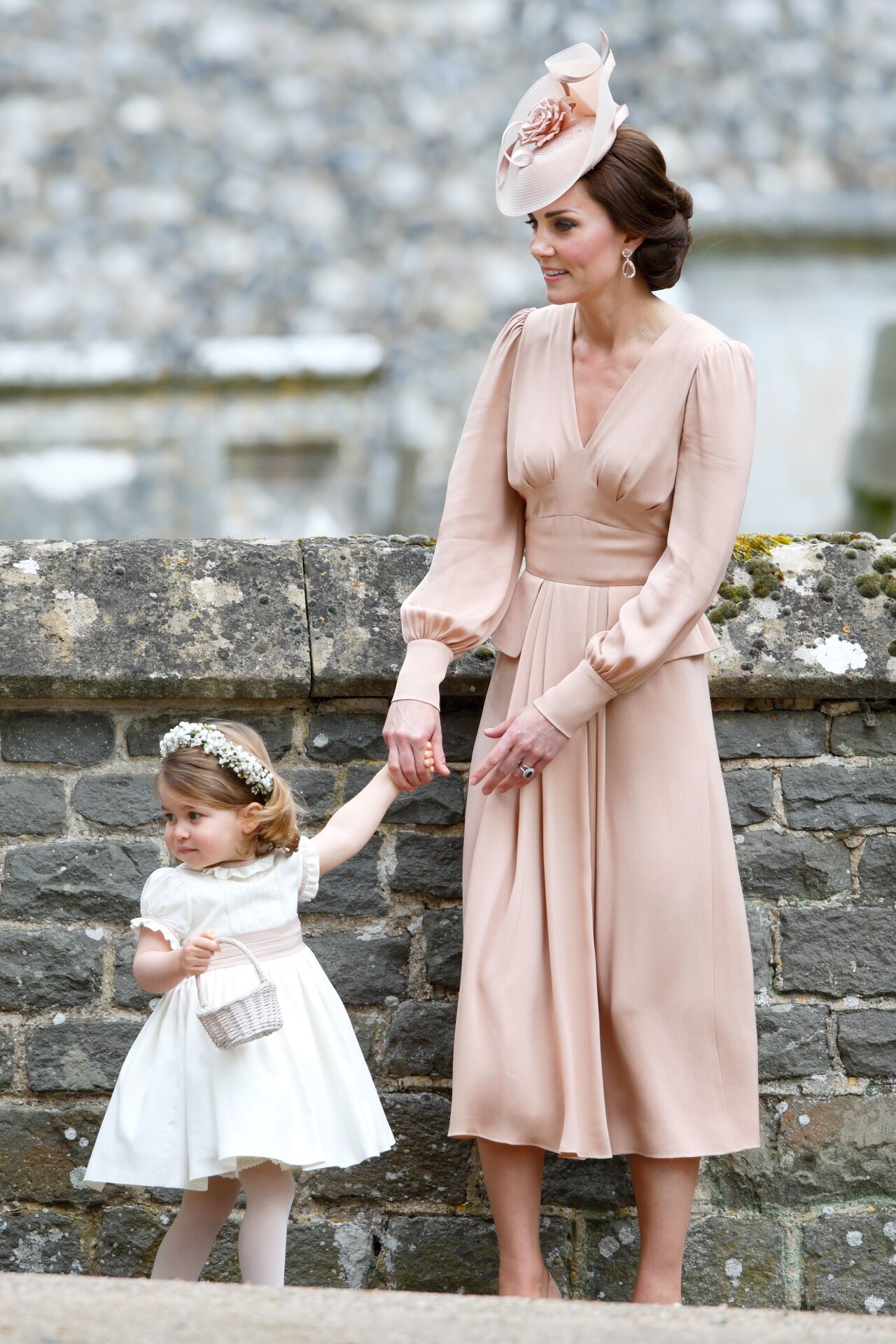 <h3>May 20, 2017</h3><p>Catherine, Princess of Wales and Princess Charlotte of Cambridge attend the wedding of Pippa Middleton and James Matthews at St Mark<span>&rsquo;</span>s Church in Englefield Green, England.</p>