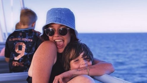 Jessie Asquith and Shaun Crook with their two children Ace Asquith-Crook (7) and Ivy Asquith-Crook (9). Jessie and her son Ace were killed earlier this week near Chinchilla Picture supplied by family