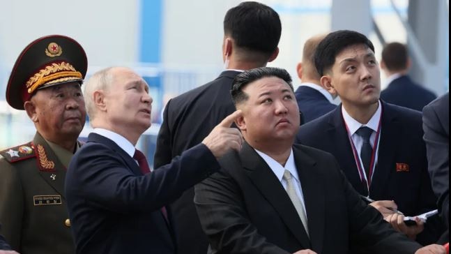 Vladimir Putin and Kim Jong-un