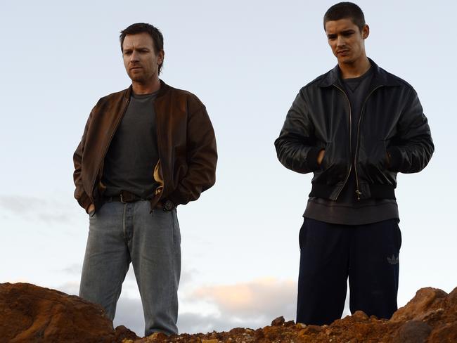 Rising star ... Brenton Thwaites as JR with Brendan (played by Ewan McGregor) in a scene from Son of a Gun.