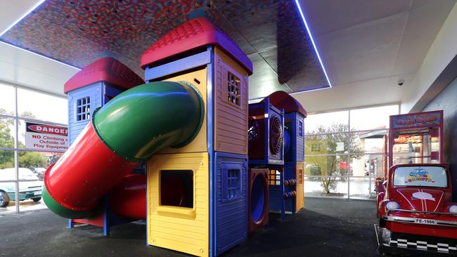 The Carlyle Hotel’s spacious undercover play area makes the pub one of the great kid-friendly options in Hobart. Picture: LUKE BOWDEN