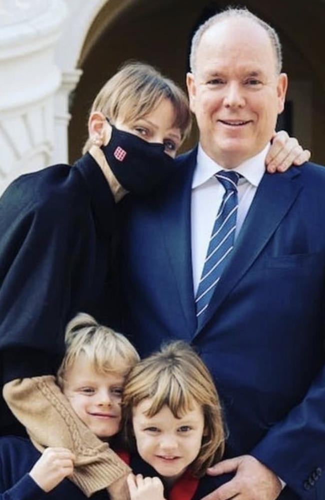 The last photo of Charlene – pictured with her husband and children in Monaco in November before she went to Switzerland.