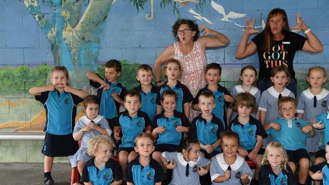 MY FIRST YEAR: Funny faces. Mountain Creek State School PrepS. Picture: Patrick Woods.