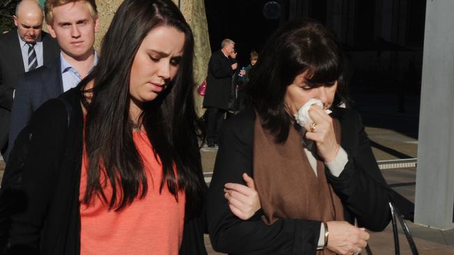 Thomas Kelly's mother Kathy (right) saw Loveridge's sentence successfully appealed by the DPP and doubled from 5 years to 10 years. Picture: AAP Image/Dean Lewins