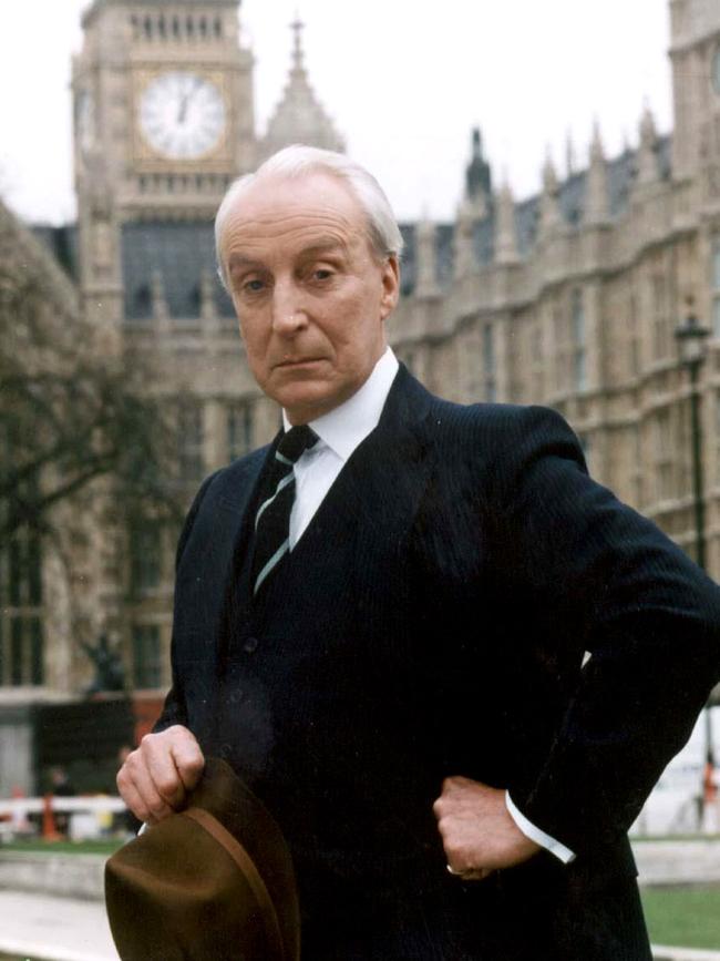 ‘God that’s him,’ Dobbs recalls on first seeing Ian Richardson (above), who would take on the iconic role in the original BBC House of Cards. Picture: AP