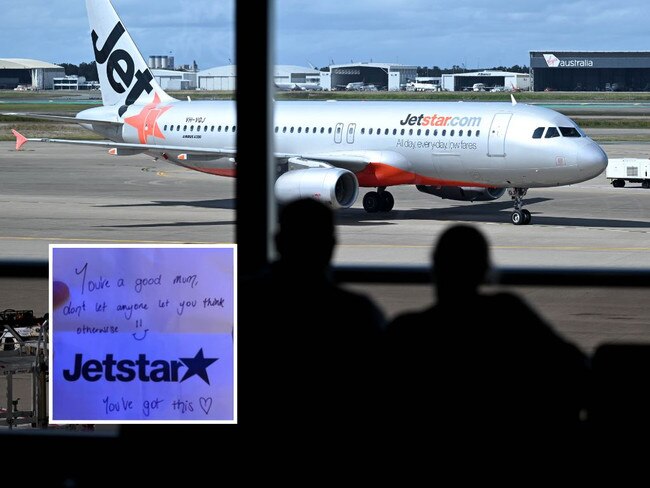 A mum flying from Brisbane to Canberra with two young children has been offered support after hostile treatment from a ‘grumpy’ man.