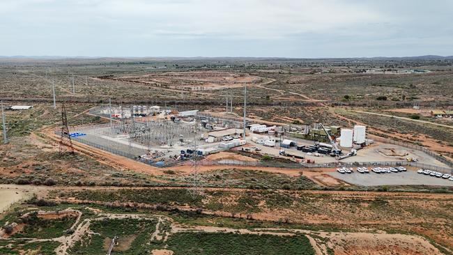 A power station on Pinnacles Road at Broken Hill in far west NSW. Picture: Richard Dobson